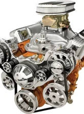 Billet Specialties Polished Premium Tru Trac Serpentine System with A/C & Power Steering Small Block Chrysler                                     - 13800P - Image 2