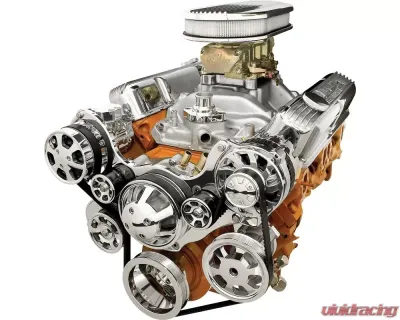 Billet Specialties Polished Premium Tru Trac Serpentine System with A/C & Power Steering Small Block Chrysler - 13800P