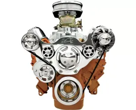 Billet Specialties Polished Premium Tru Trac Serpentine System with Billet Alternator Small Block Chrysler