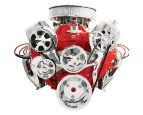 Billet Specialties Polished Tru Trac Serpentine System with A/C Big Block Chevrolet