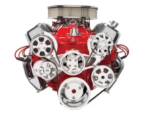 Billet Specialties Polished Tru Trac Serpentine System with A/C & Power Steering Big Block Chevrolet