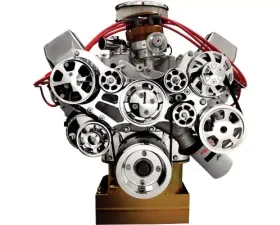 Billet Specialties Polished Premium Tru Trac Serpentine System with A/C & Power Steering Big Block Ford