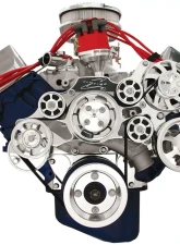 Billet Specialties Polished Premium Tru Trac Serpentine System with Power Steering & Billet Alternator Big Block Ford                                     - 14605PA - Image 5