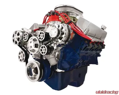 Billet Specialties Polished Premium Tru Trac Serpentine System with A/C & Billet Alternator Big Block Ford - 14620A