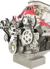 Billet Specialties Polished Premium Tru Trac Serpentine System with A/C & Power Steering FE Ford                                     - 14700P - Image 2