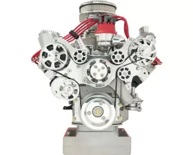 Billet Specialties Polished Premium Tru Trac Serpentine System with A/C & Billet Alternator FE Ford