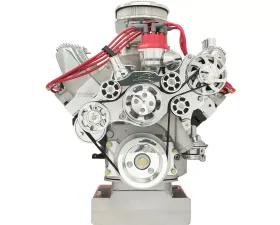 Billet Specialties Polished Premium Tru Trac Serpentine System with Billet Alternator FE Ford