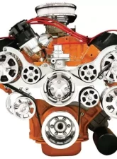 Billet Specialties Polished Premium Tru Trac Serpentine System with A/C & Power Steering Big Block Chrysler | HEMI                                     - 14800P - Image 6