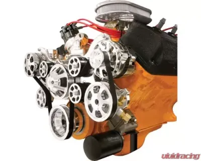 Billet Specialties Polished Premium Tru Trac Serpentine System with A/C & Power Steering Big Block Chrysler | HEMI - 14800P