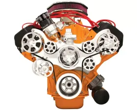 Billet Specialties Polished Premium Tru Trac Serpentine System with A/C & Billet Alternator Big Block Chrysler | HEMI