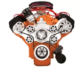 Billet Specialties Polished Premium Tru Trac Serpentine System with Billet Alternator Big Block Chrysler | HEMI