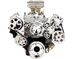 Billet Specialties Polished Premium Tru Trac Serpentine System with A/C & Power Steering Pontiac