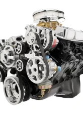 Billet Specialties Polished Premium Tru Trac Serpentine System with A/C & Power Steering Pontiac                                     - 14900P - Image 2