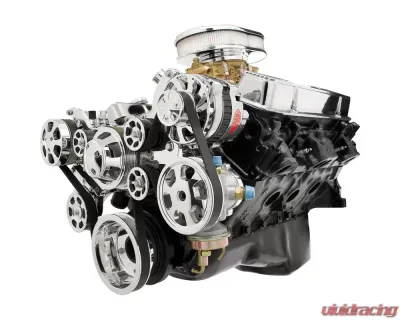 Billet Specialties Polished Premium Tru Trac Serpentine System with A/C & Power Steering Pontiac - 14900P