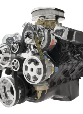 Billet Specialties Polished Premium Tru Trac Serpentine System with Power Steering Pontiac                                     - 14905P - Image 2