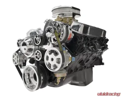 Billet Specialties Polished Premium Tru Trac Serpentine System with Power Steering Pontiac - 14905P