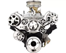 Billet Specialties Polished Premium Tru Trac Serpentine System with A/C & Billet Alternator Pontiac
