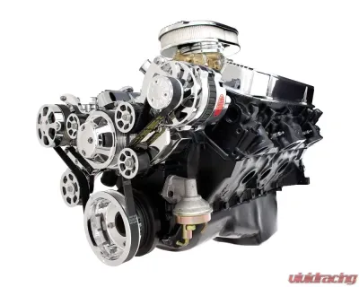 Billet Specialties Polished Premium Tru Trac Serpentine System with A/C & Billet Alternator Pontiac - 14920A