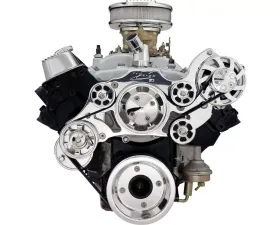 Billet Specialties Polished Premium Tru Trac Serpentine System with Billet Alternator Pontiac