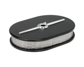 Billet Specialties Satin Black Powder Coat Small Oval Streamline Air Cleaner