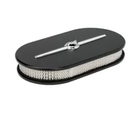 Billet Specialties Satin Black Powder Coat Large Oval Streamline Air Cleaner