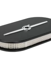 Billet Specialties Satin Black Powder Coat Large Oval Streamline Air Cleaner                                     - 15424 - Image 3