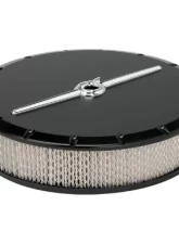 Billet Specialties 14" Satin Black Powder Coat Round Streamline Air Cleaner                                     - 15824 - Image 2