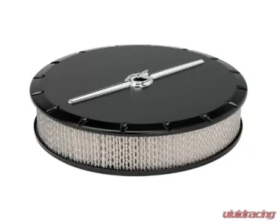 Billet Specialties 14" Satin Black Powder Coat Round Streamline Air Cleaner - 15824