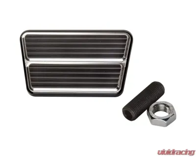 Billet Specialties Black Anodized Rectangle Brake/Clutch Pedal Pad - 199315