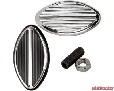 Billet Specialties Black Anodized Oval Street Rod Brake/Clutch Pedal - 199335