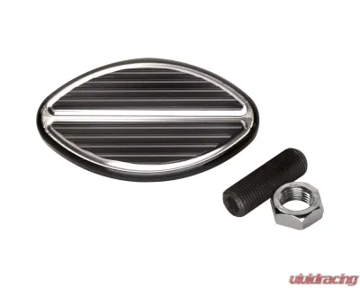 Billet Specialties Black Anodized Oval Street Rod Brake/Clutch Pedal - 199335