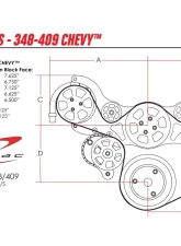 Billet Specialties Black Anodized Tru Trac Serpentine System with A/C & Power Steering 348-409 Chevrolet                                     - BLK14400 - Image 2
