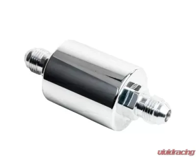 Billet Specialties Polished 3/8" Barbed In-Line Fuel Filter - 42130