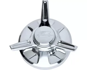 Billet Specialties Polished 3 Bar Deep Spinner w/ Billet Specialties Logo Knock-Offs