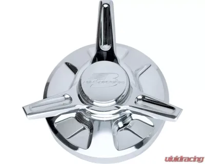 Billet Specialties Polished 3 Bar Deep Spinner w/ Billet Specialties Logo Knock-Offs - 52425