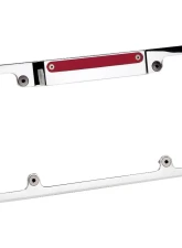 Billet Specialties Polished Lighted Bow Tie License Plate Frame w/ 3rd Brake                                     - 55520 - Image 2