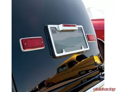 Billet Specialties Polished Lighted Bow Tie License Plate Frame w/ 3rd Brake - 55520