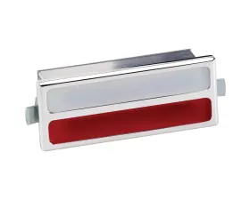 Billet Specialties Polished Rectangle Red/White Lens Door Light