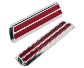 Billet Specialties Polished Slotted Flush Mount Bezel Taillight (Pair) Chevrolet Camaro 1969