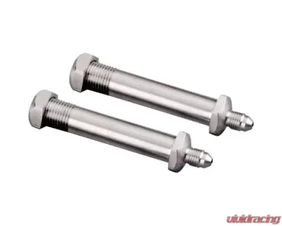 Billet Specialties -3AN X 1/8"P X 2-3/8" Stainless Thru-Frame Fittings (Pair) - 66310