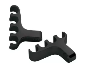 Billet Specialties Black Anodized Valve Cover Mount Plug 4 Wire Separators (Pair)