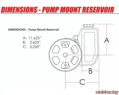 Billet Specialties Black Anodized Pump Mounted Power Steering Reservoir - BLK77930