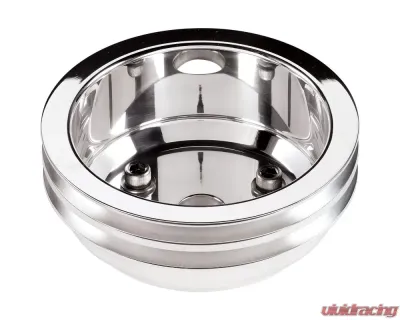 Billet Specialties 2-Groove Long Water Pump Crankshaft Pulley Small Block Chevrolet - 78220