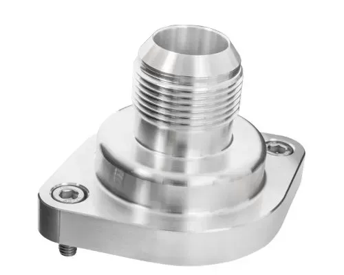 Billet Specialties Raw Machined -16 An Straight-Up Thermostat Housing w/AN Male Nipple LS - 90900