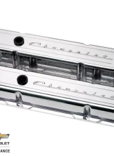 Billet Specialties Polished 3-3/4" Tall Chevrolet Script Valve Covers Small Block Chevrolet                                     - 95223 - Image 2