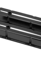Billet Specialties Black Anodized 3-3/4" Tall Streamline Valve Covers Small Block Chevrolet                                     - 95224 - Image 3