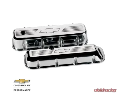 Billet Specialties Polished 3-3/4" Tall Bowtie Valve Covers Big Block Chevrolet - 96121