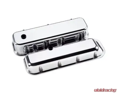 Billet Specialties Polished 3-3/4" Tall Plain Valve Covers Big Block Chevrolet - 96129
