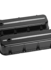 Billet Specialties Satin Black Powder Coat 3-3/4" Tall Streamline Valve Covers Big Block Chevrolet                                     - 96124 - Image 2