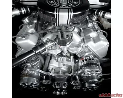 Billet Specialties Black Anodized Premium Tru Trac Serpentine System with Billet Alternator, A/C & Power Steering Big Block Ford - BLK14600PA